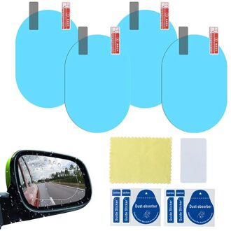 4 Stuks Side Spiegel Venster Protector Film Waterdichte Auto Achter Spiegel Beschermende Film Clear Achteruitkijkspiegel Beschermende Sticker # BL5