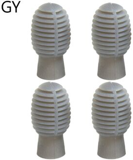 4 Stuks Silicone Drum Stok Hoofd Rubber Mouwen Drumstick Mute Dampener Percussie 7HH402652-grijs