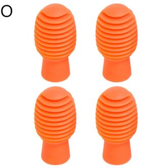 4 Stuks Silicone Drum Stok Hoofd Rubber Mouwen Drumstick Mute Dampener Percussie 7HH402652-O