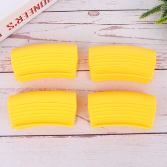 4 Stuks Silicone Pot Handvat Cover Anti-Brandwonden Grips Hittebestendige Pannenlap Protector Keuken Gereedschap (Groen) rood