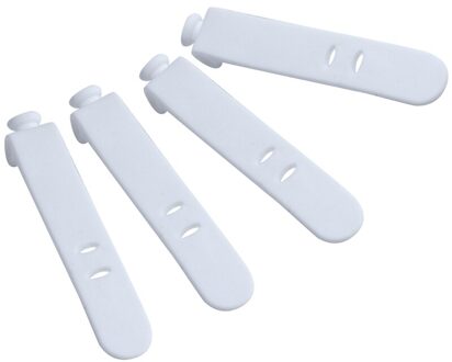 4 Stuks Siliconen Band Oortelefoon Opslag Tape Power Lijn Datakabel Tie Buiten Reizen Kabel Organizer Band Kantoor Zip Ties wit