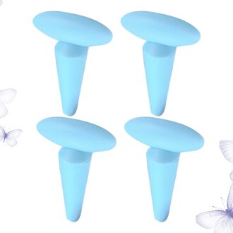 4 Stuks Siliconen Fles Stoppers Milieuvriendelijke Bier Drank Fles Caps Verse Houden Sealers Party Gunsten (2 Stuks Blu blauw