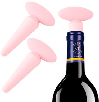 4 Stuks Siliconen Fles Stoppers Milieuvriendelijke Bier Drank Fles Caps Verse Houden Sealers Party Gunsten (2 Stuks Blu roze