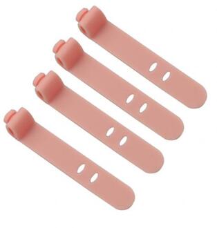 4 Stuks Siliconen Kabel Winder Oortelefoon Kabel Desktop Data Lijn Wire Cord Organizer Draad Kabel Organizer Houder Kabelhaspel Roze