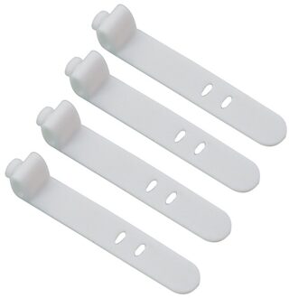 4 Stuks Siliconen Kabel Winder Oortelefoon Kabel Desktop Data Lijn Wire Cord Organizer Draad Kabel Organizer Houder Kabelhaspel wit