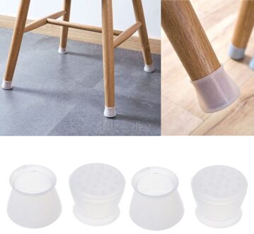 4 Stuks Siliconen Stoel Been Voeten Pads Meubels Tafel Covers Floor Protectors F16 20