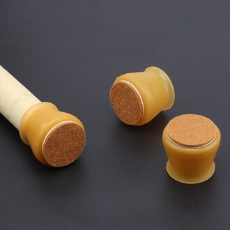 4 Stuks Siliconen Verbeterde Meubels Anti-Floor Protector Cover Met Vilt Pad Antislip Tafel Stoel Mat Caps voet bruin