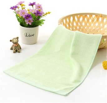 4 Stuks Soft Plain Bamboevezel Kinderen Handdoek 25*50 Cm Voor Baby Douche Badkamer Roze Geel Blauw voor Thuis Badhanddoek groen