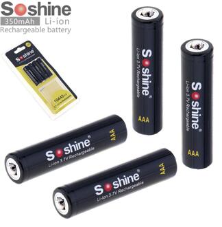 4 Stuks Soshine 3.7V 350 Mah Hoge Capaciteit 10440 Li-Ion Oplaadbare Batterij Aaa Batterij Voor Led Zaklampen Koplampen