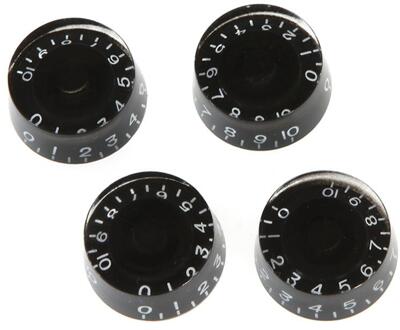 4 stuks Speed Control Knoppen Volume Tone Knoppen Onderdelen voor Gibson Les Paul Vervanging Elektrische Gitaar Accessoires (Zwart)