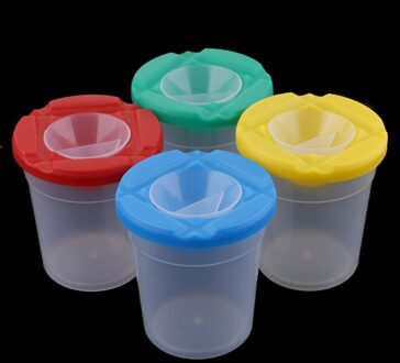 4 Stuks Spill Proof Verf Cups Met Deksels Voor Kids Peuters Kinderen Tekening