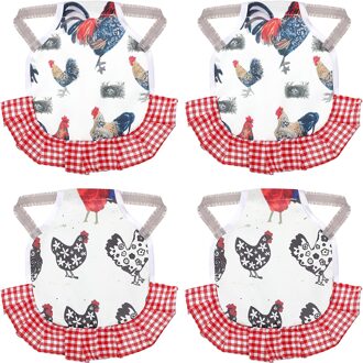 4 Stuks Standaard Kip Zadel Hen Schort Met Elastische Bandjes Voor Middelgrote Gevogelte Zorg Kip Accessoires