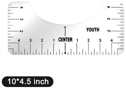 4 Stuks T-shirt Heerser Gids Vinyl T-shirt Heerser Gids Sublimatie Ontwerpen Op T-shirt Vinyl Heersers Gids Maattabel T-shirts heerser 10x4.5 duim