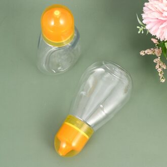 4 Stuks Transparante Honing Fles Vloeibaar Voedsel Opslag Fles Sharp Uitloop Voedsel Verpakking Fles Draagbare Honing Pot Met Deksel F