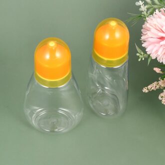 4 Stuks Transparante Honing Fles Vloeibaar Voedsel Opslag Fles Sharp Uitloop Voedsel Verpakking Fles Draagbare Honing Pot Met Deksel