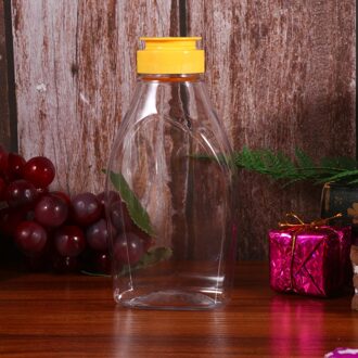 4 Stuks Transparante Honing Fles Voedsel Verpakking Fles Honing Pot Met Deksel Honing Fles Jam Container Voor Thuis (500G Capacit