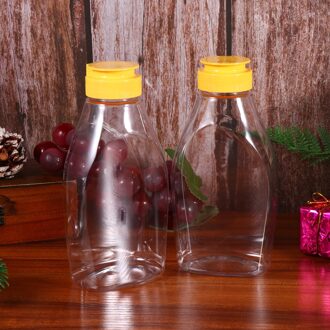 4 Stuks Transparante Honing Fles Voedsel Verpakking Fles Honing Pot Met Deksel Honing Fles Jam Container Voor Thuis (500G Capacit