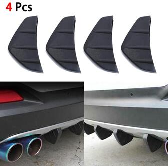 4 Stuks Universal Car Rear Bumper Lip Spoiler Diffuser Haaienvin Vorm Splitter Scratch Protector Auto Accessoires Auto-Styling l1