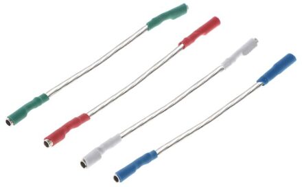 4 Stuks Universal Silver Leads Draden Header Wire Kabel 40Mm Voor 1.2-1.3Mm Pins Draaitafel Phono Headshell toonarm 32CA