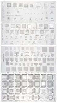 4 Stuks Universele Bga Stencil Voor Mtk Msm Samsung Huawei Xiaomi Ipad Cpu Ram Pm Power Ic Reball Pin Bga directe Warmte Template