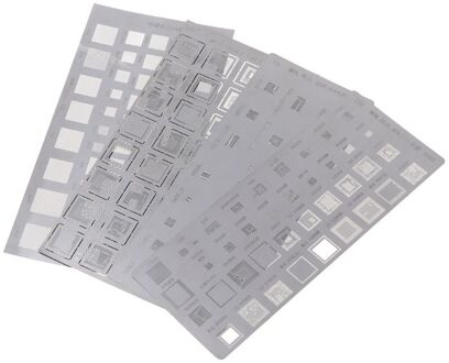 4 Stuks Universele Bga Stencil Voor Mtk Msm Samsung Huawei Xiaomi Ipad Cpu Ram Pm Power Ic Reball Pin Bga directe Warmte Template