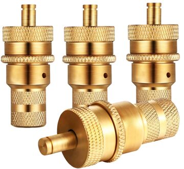 4 Stuks Universele Offroad Brass Band Deflators Kit Automatische 6-30psi Tyre Overdrukventiel Deflators Ontluchter Set
