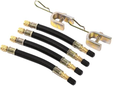 4 Stuks Universele Rubber Flexibele Extension Wiel Tire Valve Adapter Met 2 Klemmen Voor Truck Bus Rv Auto 140Mm
