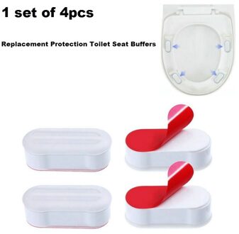 4 Stuks Universele Toiletbril Bumper Bescherming Pads Badkamer Accessoires Vervanging Bumpers Met Sterke Lijm