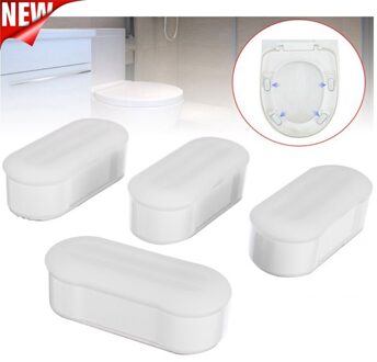 4 Stuks Universele Toiletbril Bumper Bescherming Pads Badkamer Accessoires Vervanging Bumpers Met Sterke Lijm