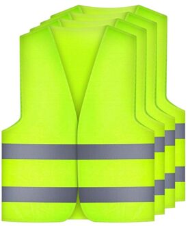 4 Stuks. Veiligheid Vesten Auto Punctie Vest Veiligheid Vest, veiligheidswaarschuwing Vest En 471 Met 360 Graden Reflecterende Strepen En Gesp, Sta