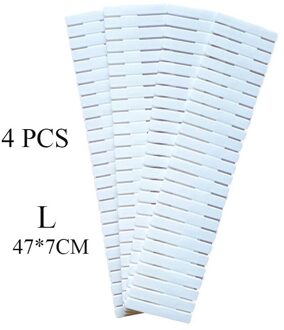 4 Stuks Verstelbare Lade Divider Diy Plastic Lade Separator Kastladen Grid Huishoudelijke Ondergoed Sokken Storage Organizer L blauw