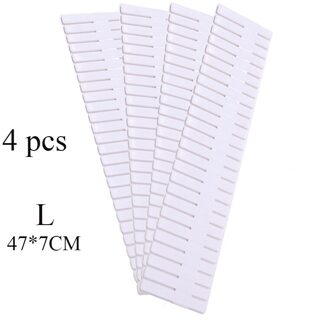 4 Stuks Verstelbare Lade Divider Diy Plastic Lade Separator Kastladen Grid Huishoudelijke Ondergoed Sokken Storage Organizer L wit