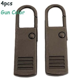 4 Stuks Verwijderbare Rits Pull Universele Afneembare Rits Puller Set Reparatie Kits Rits Pull Voor Rits Slider Diy Naaien Ambacht geweer zwart