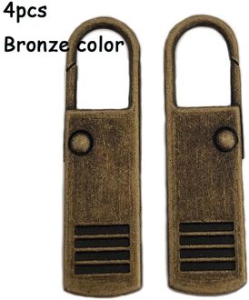 4 Stuks Verwijderbare Rits Pull Universele Afneembare Rits Puller Set Reparatie Kits Rits Pull Voor Rits Slider Diy Naaien Ambacht groen bronzen