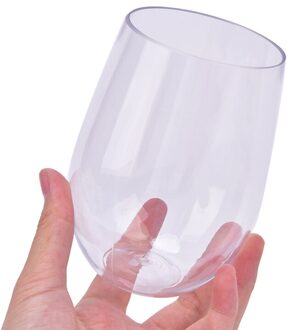 4 Stuks Wijn Glas Onbreekbaar Plastic Onbreekbaar Veilig Rode Wijn Tumbler Glazen Cups Herbruikbare Transparante Vruchtensap Bier Cup