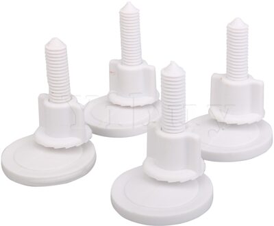 4 Stuks Wit Abs Plastic Bout Schroef 1.54Inch Dia Voor Toiletbril Scharnier