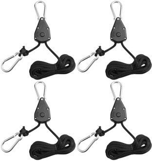 4 Stuks Zware Verstelbare Grow Light Ratchet Touw Hanger Yoyo Voor Groeien Licht Armaturen Tuinieren Huishoudelijke Tuin Gereedschap Onderdelen set1