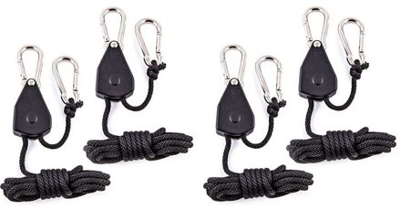 4 Stuks Zware Verstelbare Grow Light Ratchet Touw Hanger Yoyo Voor Groeien Licht Armaturen Tuinieren