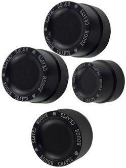 4 stuks Zwart Aluminium Ruwe Craft Carving Front & Achteras Moer Covers Caps Geschikt voor Harley Sportster XL883 XL1200 dyna Touring V