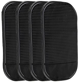 4 Stuks Zwart Ic Sticky Pad Anti Slip Mat Dashboard Voor Mobiele Telefoon