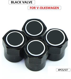4 Stuks Zwarte Wiel Ventieldopjes Bescherming Case Autoband Dust Caps Voor Vw Volkswagen Jetta MK5 Golf passat 3B7 Accessoires