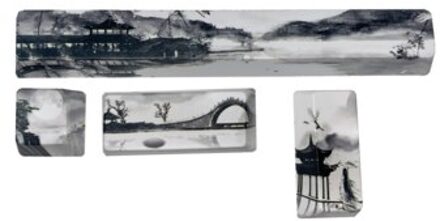 4 Toetsen/Set Spatiebalk Esc Voer Keycap Mechanische Toetsenbord Individualiteit Key Cap Voor Mx Schakelaars Sakura Pinguïn Walvis Set Ancient town