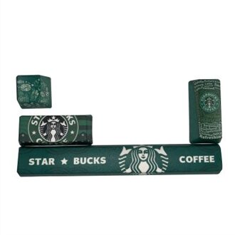 4 Toetsen/Set Spatiebalk Esc Voer Keycap Mechanische Toetsenbord Individualiteit Key Cap Voor Mx Schakelaars Sakura Pinguïn Walvis Set ster bucks