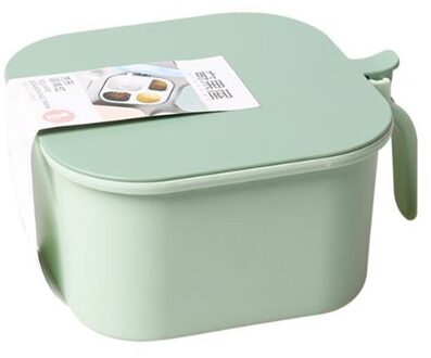 4 Verdeeld Rooster Kruiden Doos Keuken Kruiden Doos Met Handvat Kruiden Pot Peper Doos Draagbare Spice Doos Keuken Koken Gereedschap groen