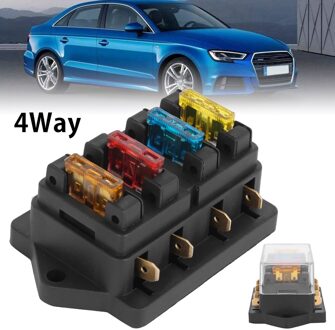 4-Weg Auto Marine Waterdichte Fuse Box Block Holder Met Led Indicator Voor 12V/24V