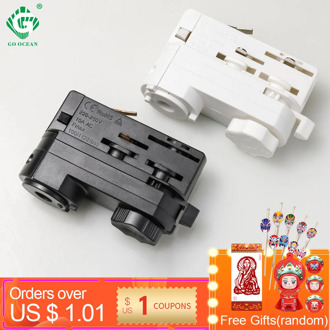 4 Wire 3 Phase LED Track Light Head 4 line Spot Rail Lights Connector Guide Global