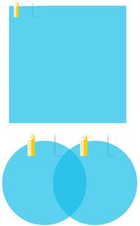 4 X Auto Regendicht Sticker Regendicht Waterdichte Auto Achteruitkijkspiegel En Side Window Anti-Fog Sticker Films Auto Accessoires # LR25