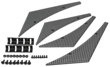 4 X Carbon Fiber Sportief Racing Diffuser Bumper Lip Vinnen Spoiler Canards Splitter