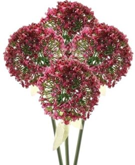 4 x Kunstbloemen steelbloem roze/rode sierui 70 cm - Kunstbloemen