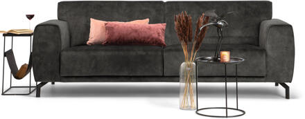 4-zits Bank 'Jill' Velvet, kleur antraciet